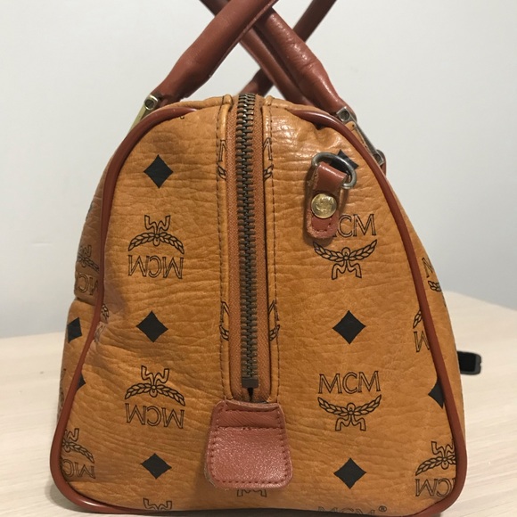 MCM Cognac boston bag🌹 - Picture 7 of 15